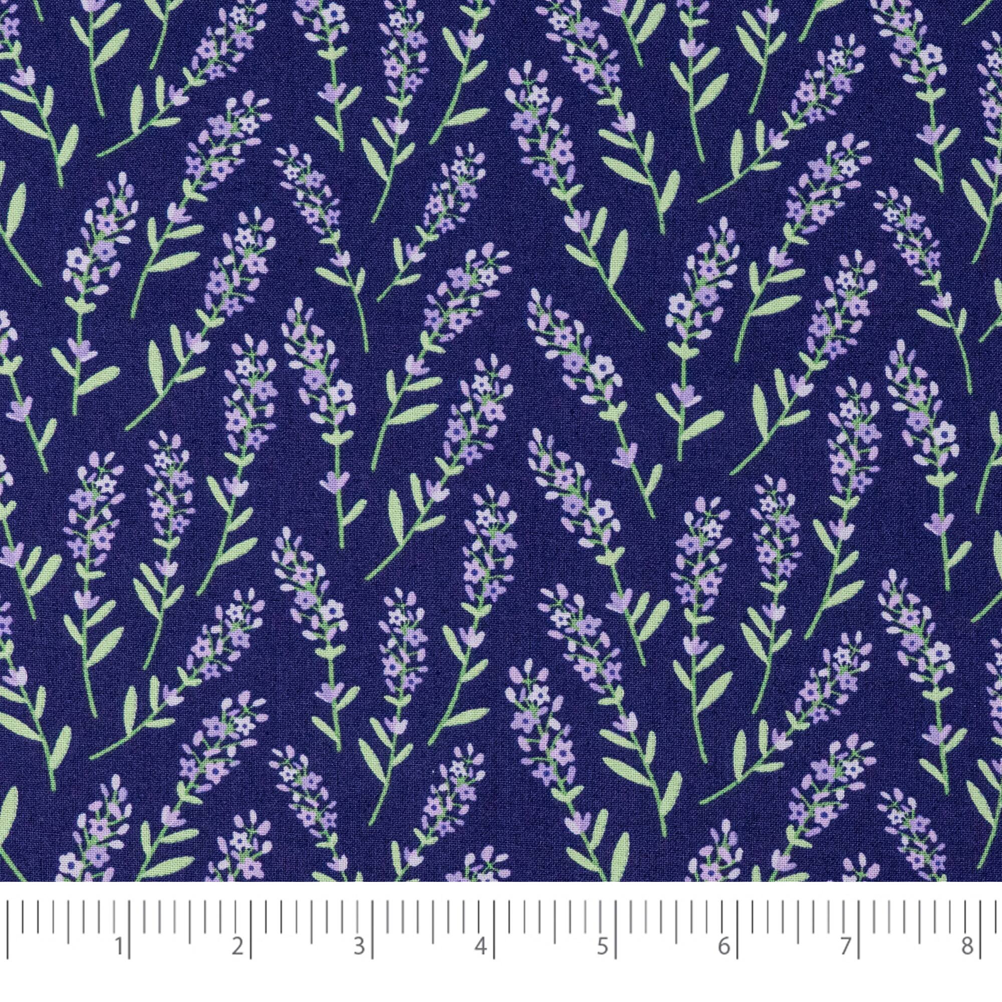 SINGER Purple Floral Field 100% Cotton 5 Piece Bundle